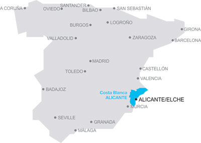 Senioren WM 2016_Tag5_map alicante in spain